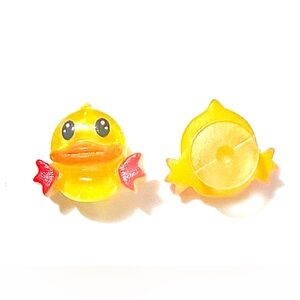 2 Duck Glossy Resin Croc Charms Jibbit Shoe Charm Disney Croc Charms